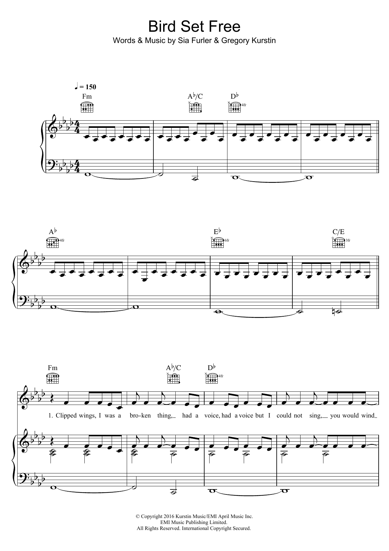 Music Sheet: Sia Breathe Me Piano Sheet Music Free