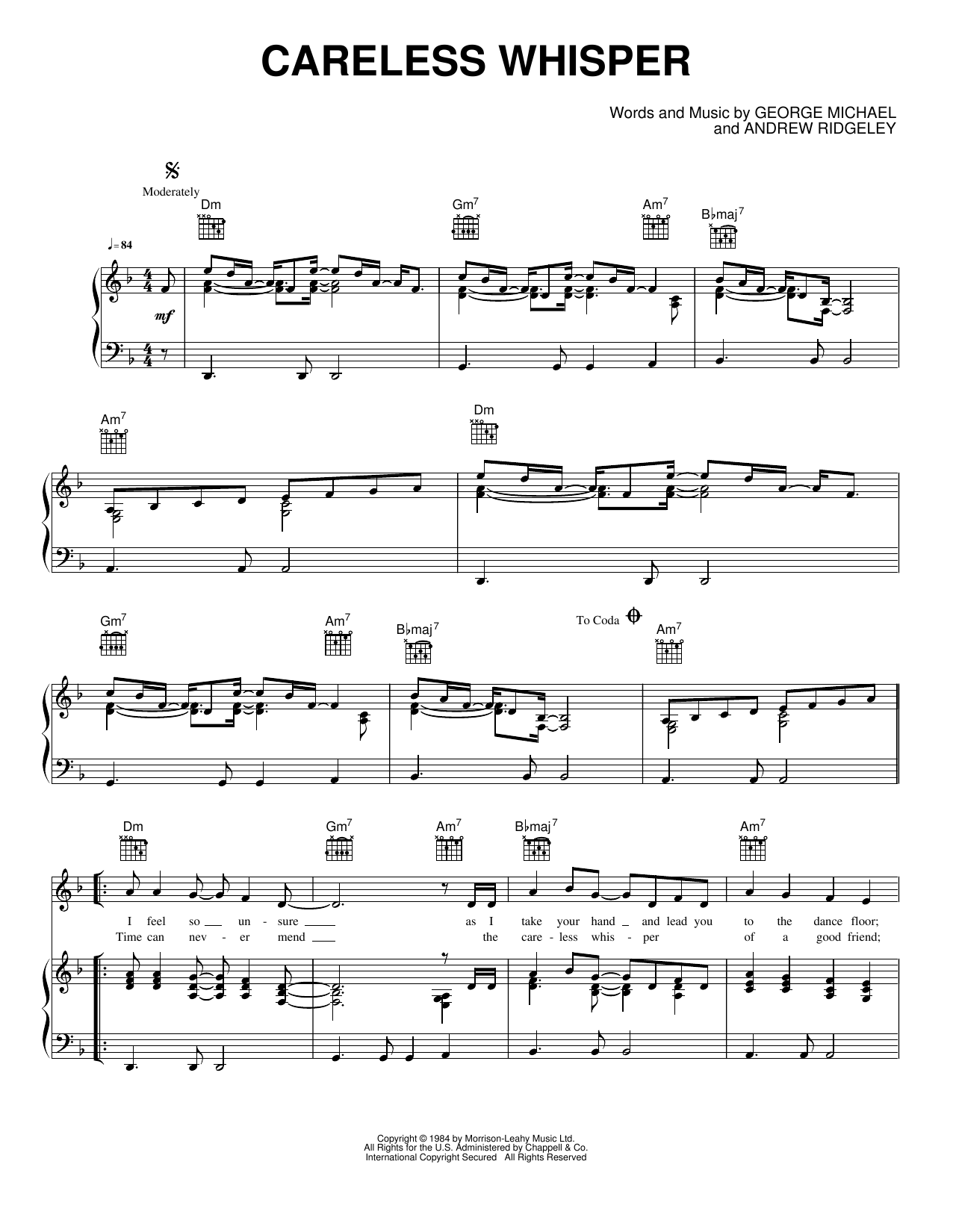 Careless Whisper Sheet Music Piano : Careless Whisper George Michael - Free careless whisper piano sheet music is provided for you.