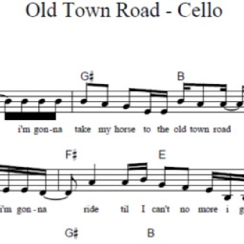 Old Town Road Cello Sheet Music By Bsr For Cello Noteflight