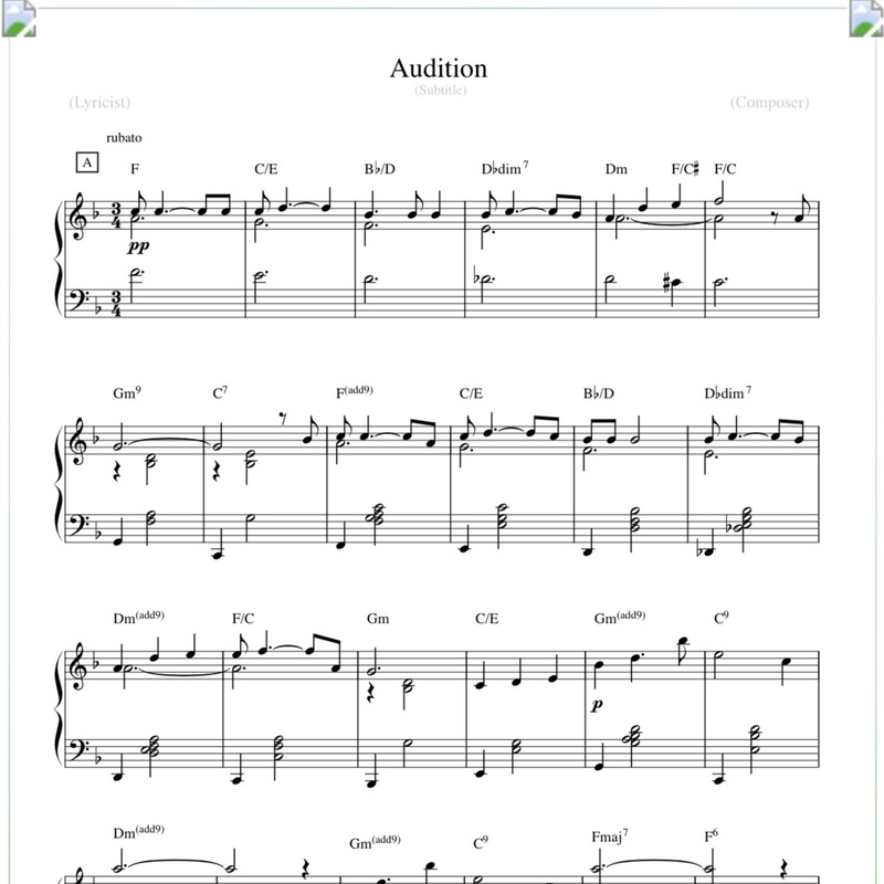 Audition The Fools Who Dream Sheet Music By Justin Hurwitz For Piano Keyboard Noteflight Marketplace