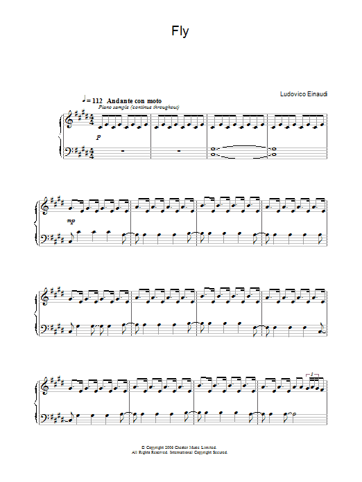 Ludovico Einaudi - Fly  Partition musique, Musique piano, Partition