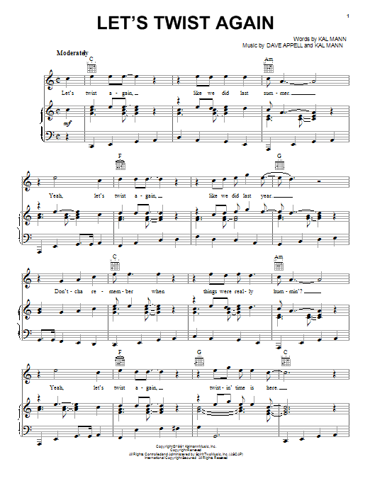 Lets Twist Again by Chubby Checker, PDF, Singles (Music)