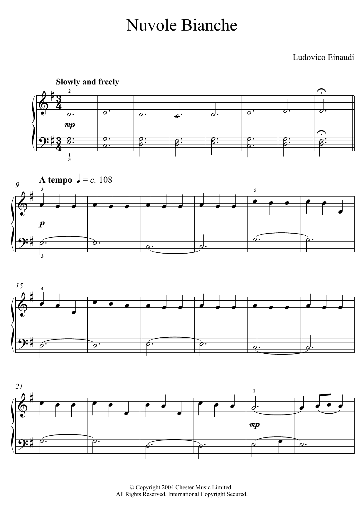 Nuvole Bianche Sheet Music By Ludovico Einaudi For Solo Noteflight Marketplace I'm going to play this beautiful song that makes me shudder every time i listen. nuvole bianche
