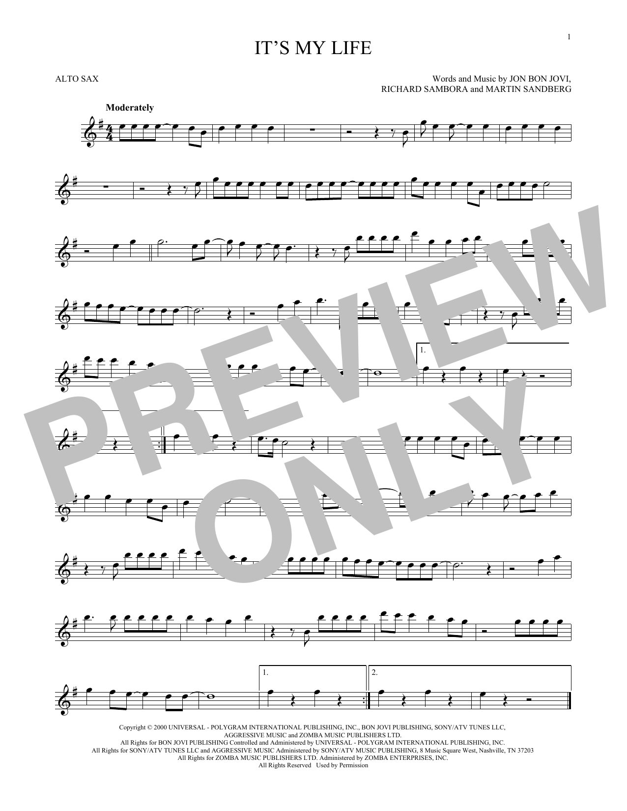 It S My Life Sheet Music By Bon Jovi For Viola Noteflight Marketplace
