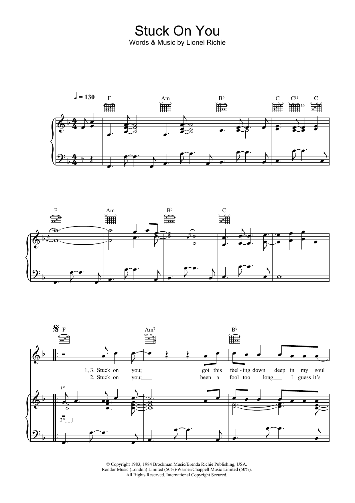Stuck on You Sheet Music - 5 Arrangements Available Instantly