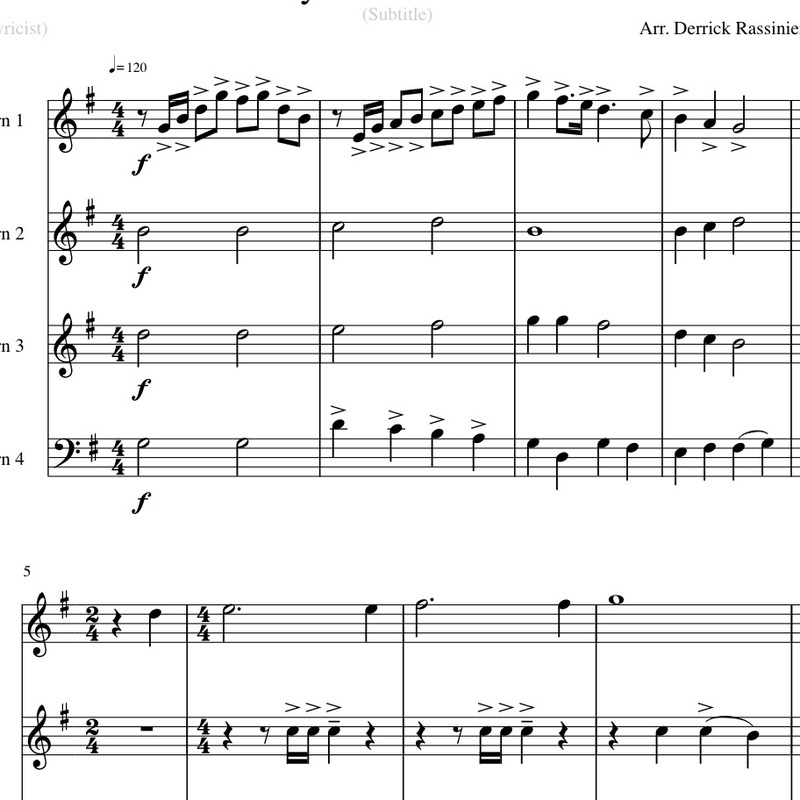 joy to the world Sheet Music by Traditional for Small Ensemble