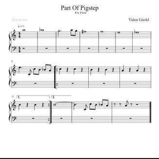Pigstep Notes Part Of Pigstep Free Sheet Music by Valen Giedd for Flute | Noteflight