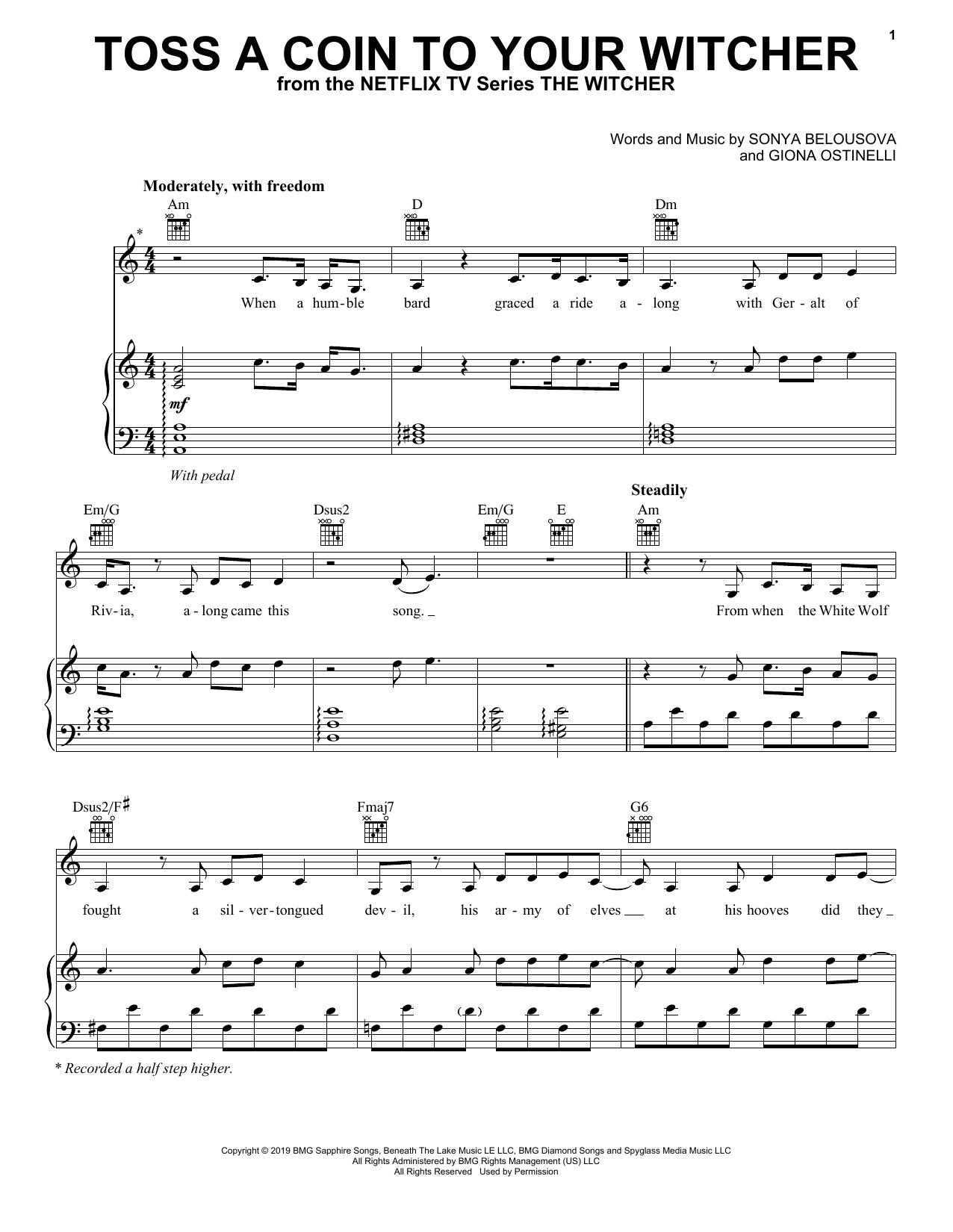 Toss A Coin To Your Witcher from The Witcher Sheet Music by Joey