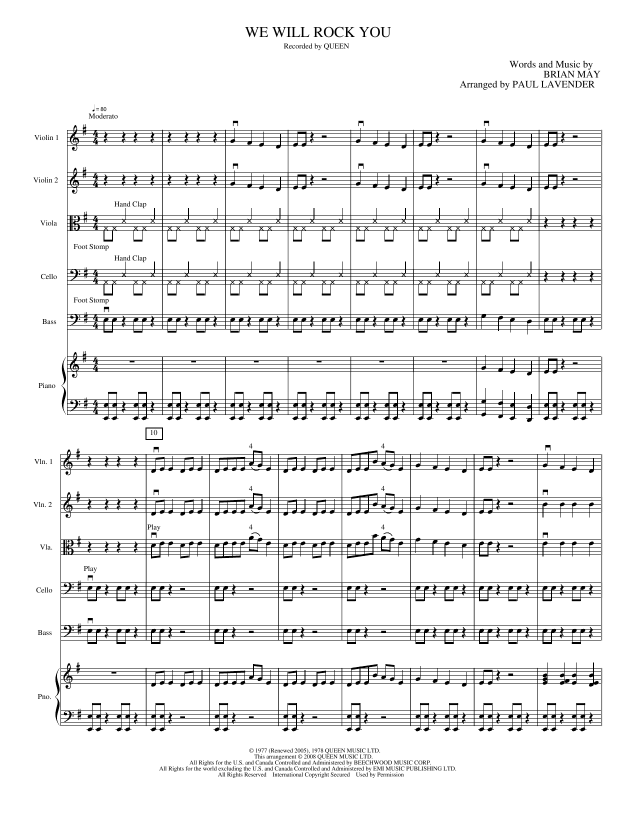 We Will Rock You Partitura de QueenWe Will Rock You Partitura de Queen  