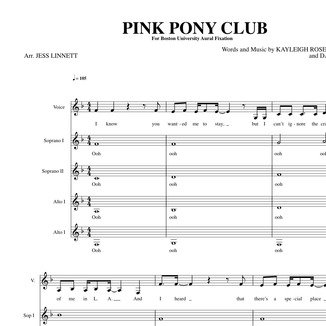 Pink Pony Club Sheet Music by Chappell Roan for Piano/Keyboard | Noteflight
