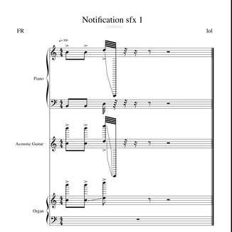 Notification sfx 1 Free Sheet Music by echengmusic for Small Ensemble ...